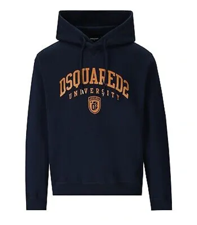 Pre-owned Dsquared2 Cool Fit Marineblau Hoodie Herren