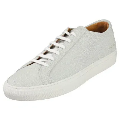 Pre-owned Common Projects Achilles Cracked Herren White Sneaker Mode - 41 Eu