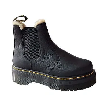 Pre-owned Dr. Martens' Dr. Martens 2976 Chelsea Boot Quad Fl Black Pisa Gefüttert