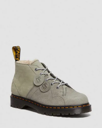 Dr. Martens' Herren Church Nubuck Leder Stiefeletten In Grau