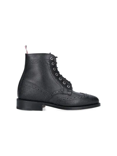 Thom Browne Brogue Lace In Black