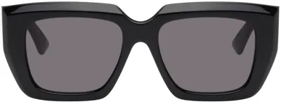 Bottega Veneta Black Square Sunglasses In Black-black-grey