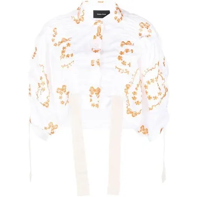 Simone Rocha Shirts In White/orange