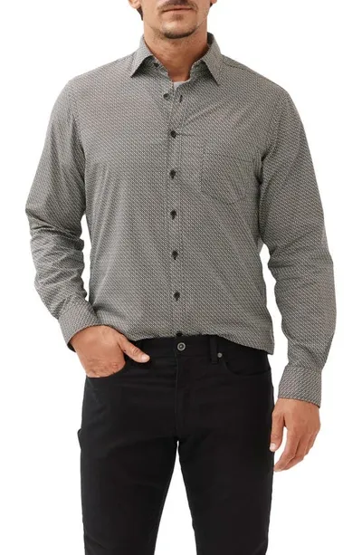 Rodd & Gunn Hatton Long Sleeved Slim Fit Button Down Shirt In Noir