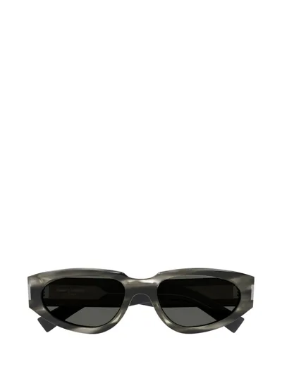 Saint Laurent Eyewear Rectangle Frame Sunglasses In Black