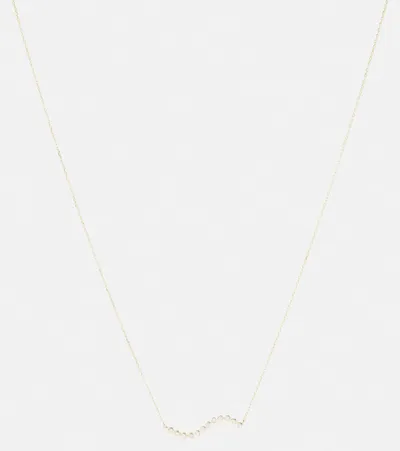 Mateo 14kt Gold Wave Necklace With Diamonds