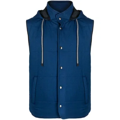 Mazzarelli Virgin-wool Gilet In Blue