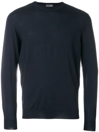 Drumohr Sweater With Logo In Blue