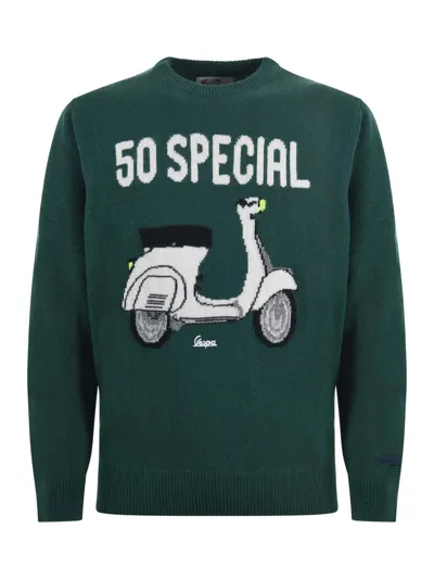 Mc2 Saint Barth Sweater In Verde Scuro