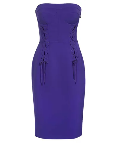 Moschino Corset Dress In Blue