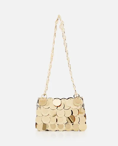 Rabanne Sparkle Nano Shoulder Bag In Neutrals