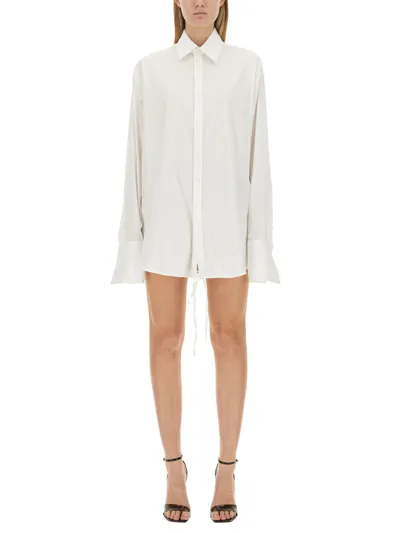 Peter Do Drawstring Shirt In White