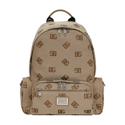 Dolce & Gabbana Cordura Backpack In Beige