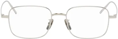 Givenchy Silver Square Glasses In 16 Shiny Palladium