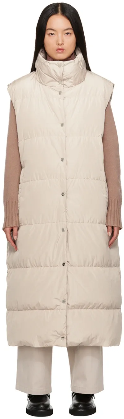 Max Mara Ice Taffgi Gilet In Brown