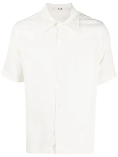 Séfr Buttoned Short-sleeved Shirt In White