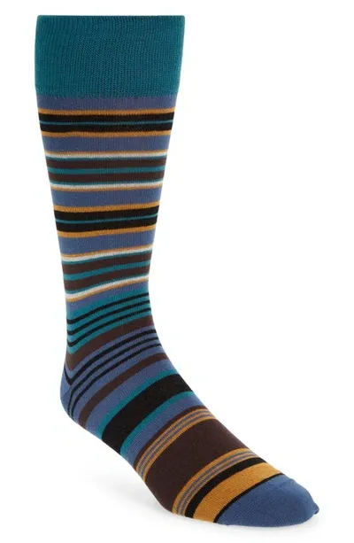 Paul Smith Men's Darby Stripe Crew Socks In Green