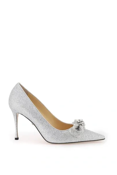 Mach & Mach Mach E Mach Glittered Pumps With Crystals In Silver