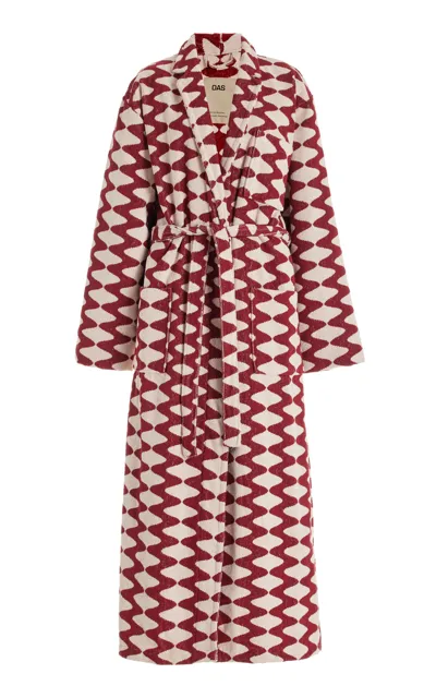 Oas Cotton Terry Bath Robe In Print