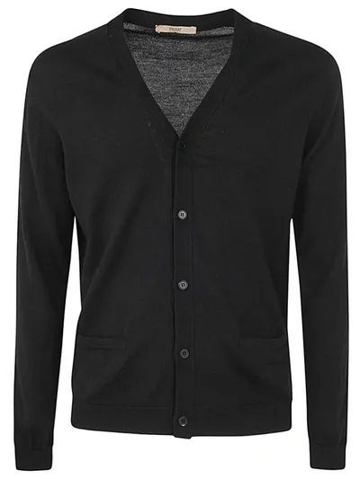 Nuur Long Sleeved Cardigan In Black