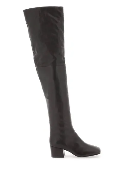 Lemaire Knee High Boot In Brown