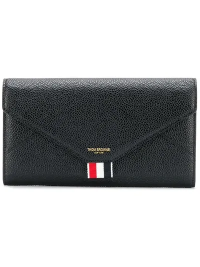 Thom Browne Envelope Continental Wallet In Black