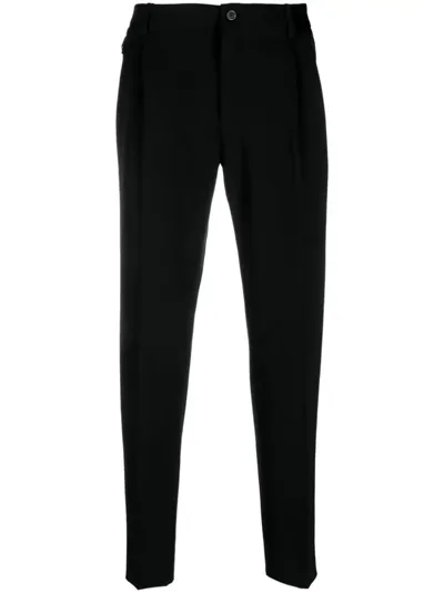 Dolce & Gabbana Stripe Detail Tailored Trousers In Black