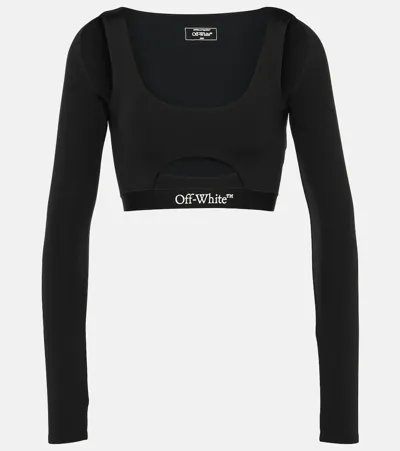 Off-white Logo-band Cropped Top In New