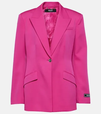 Versace Blazer Aus Schurwolle In Pink