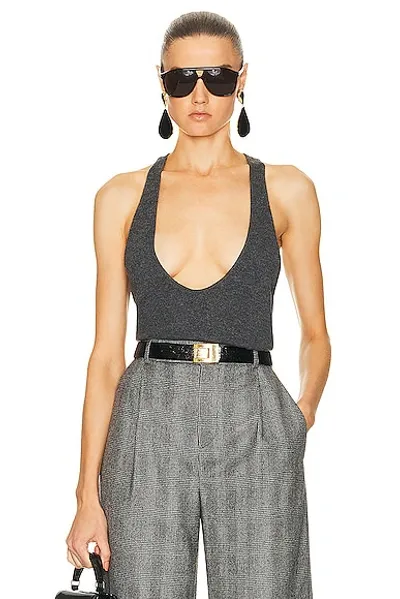 Saint Laurent Tank Top In Gris Chine Moyen