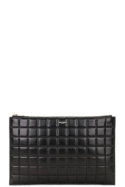 Saint Laurent Tablet Pouch In Nero