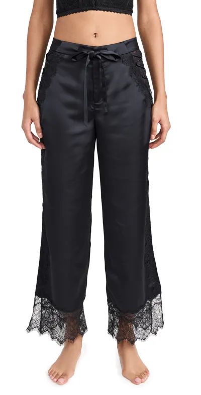 Night Night By Jonathan Simkhai Eva Lace Pajama Pants In Black