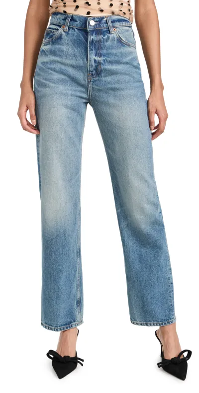 Reformation Cynthia High Rise Straight Jeans In Galway