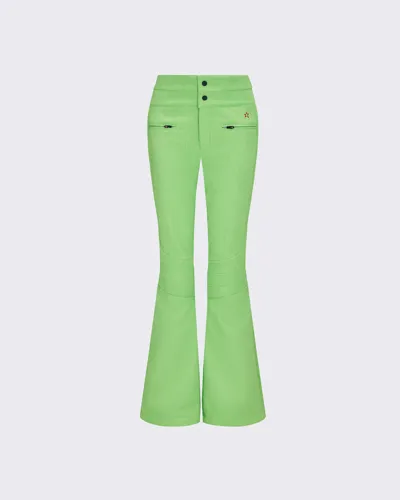 Perfect Moment High Waist Aurora Corduroy Flare Pant Xl In Nordic-green