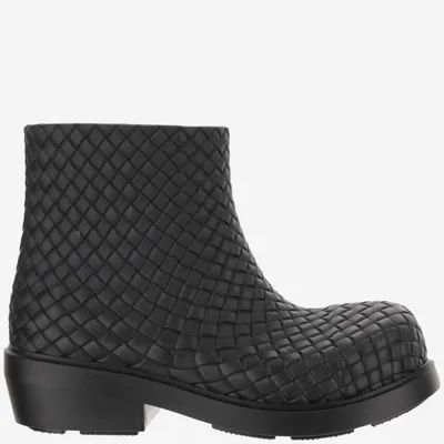 Bottega Veneta Fireman Ankle Boots In Black