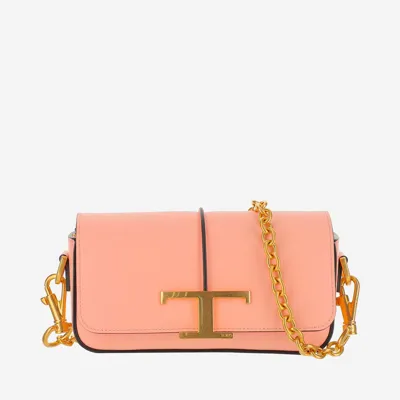 Tod's Mini T Timeless Shoulder Bag In Pink