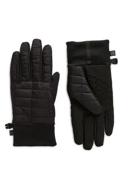 Ur Quilted Puffer Gloves In Black