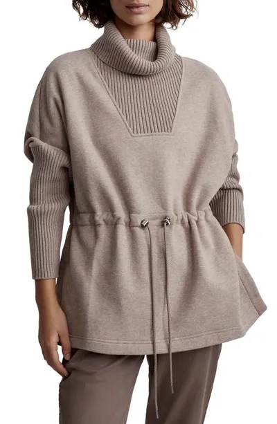 Varley Cavello Longline Sweater In Taupe Marl