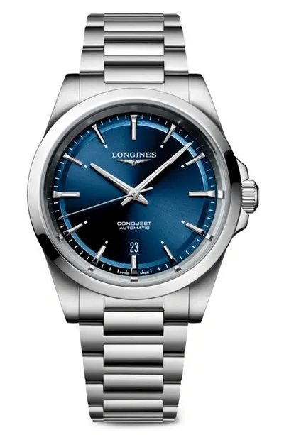 Longines Mens Sunray Blue L3.830.4.02.6 Conquest Stainless-steel Automatic Watch