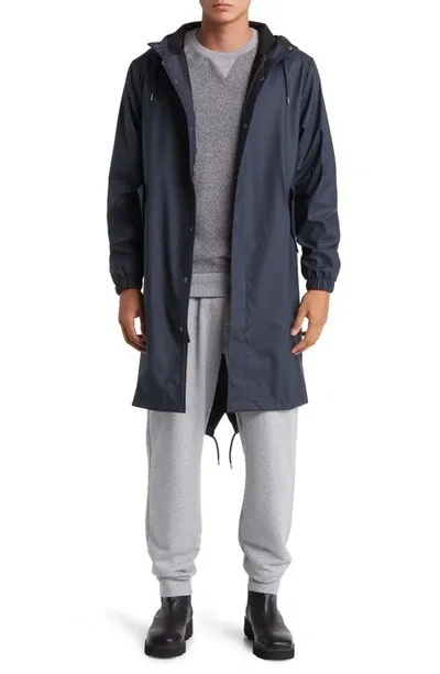 Rains Waterproof Fishtail Parka In Navy