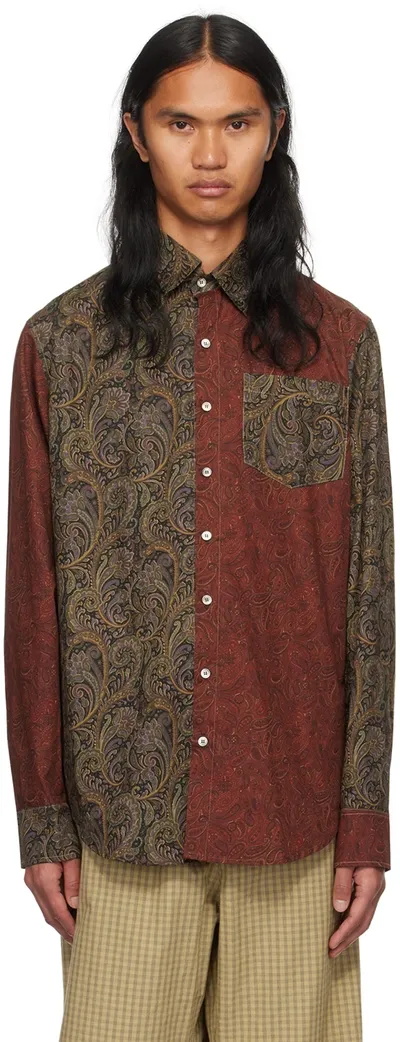 Sc103 Red Script Shirt In Ornament