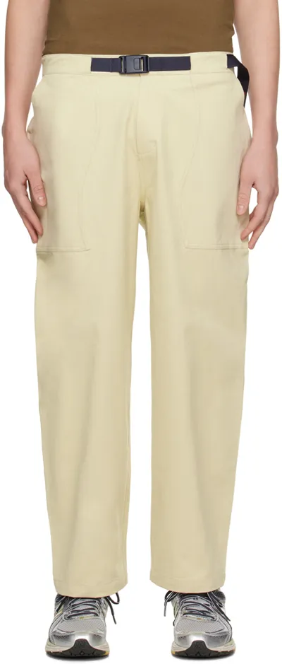 Dime Beige Belted Trousers In Light Oak