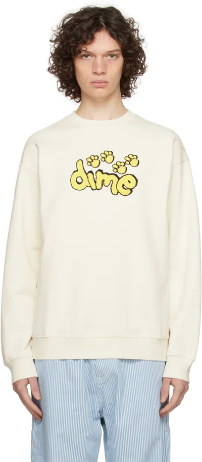 Dime Off-white Pawz Sweatshirt In Bone