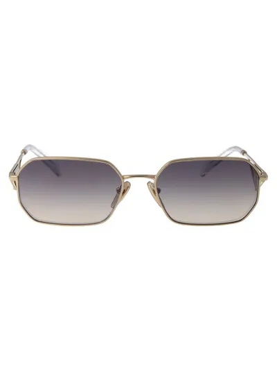 Prada Eyewear Geometric Frame Sunglasses In Blue