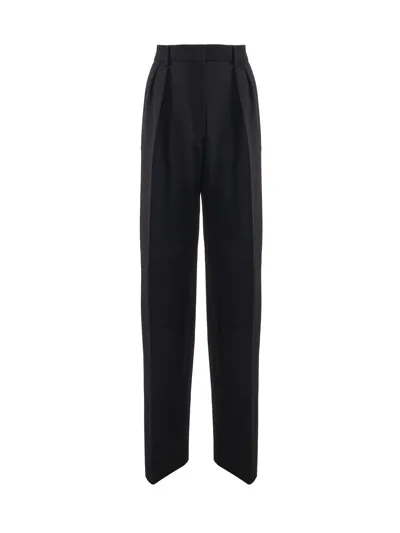 Sportmax High-waist Pleated Trousers In Black