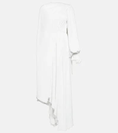 Balenciaga Light Tech Crepe Dress In White