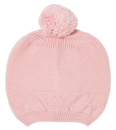 La Coqueta Kids' Wool Beanie In Pink