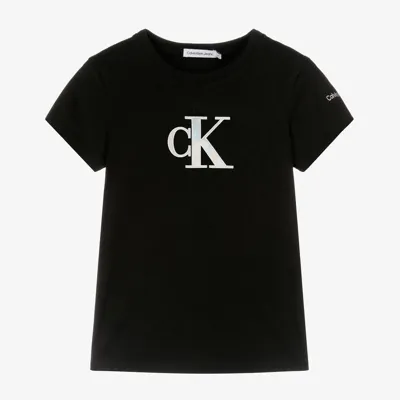 Calvin Klein Teen Girls Black Cotton T-shirt