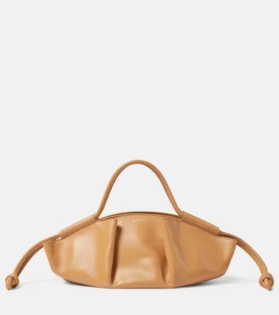 Loewe Small Leather Paseo Tote Bag In Brown