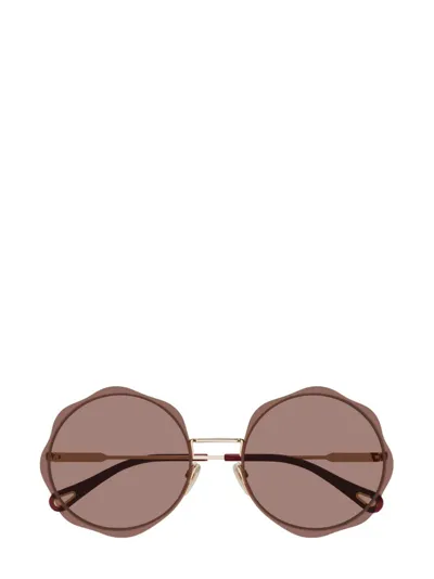 Chloé Eyewear Honore Sunglasses In Gold